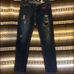 Distressed jeans
